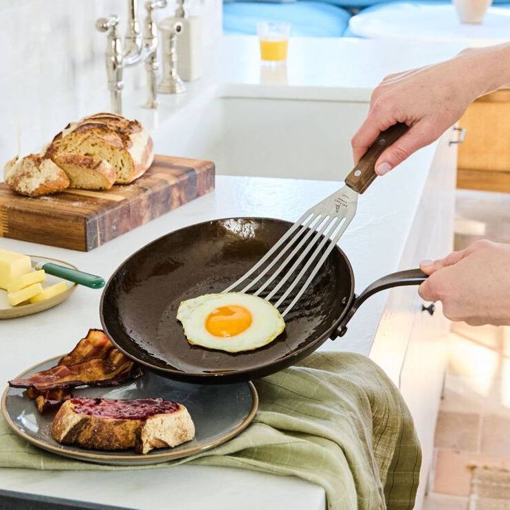 Fried egg in little Farmhouse carbon steel skillet