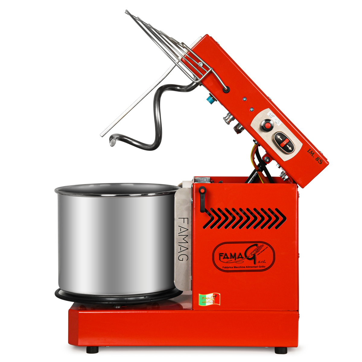 famag im 8s spiral mixer tilting head maraschino 1200 1