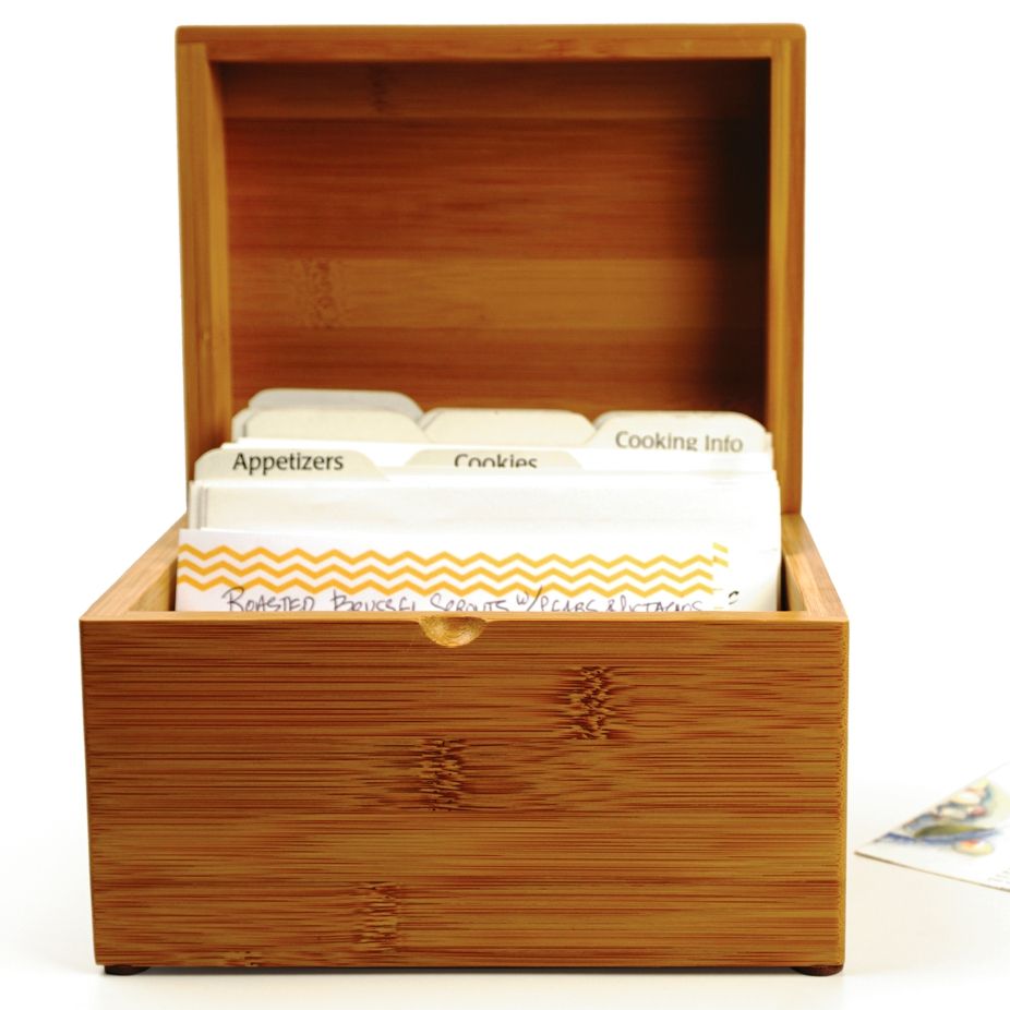 RSVP Bamboo Recipe Box