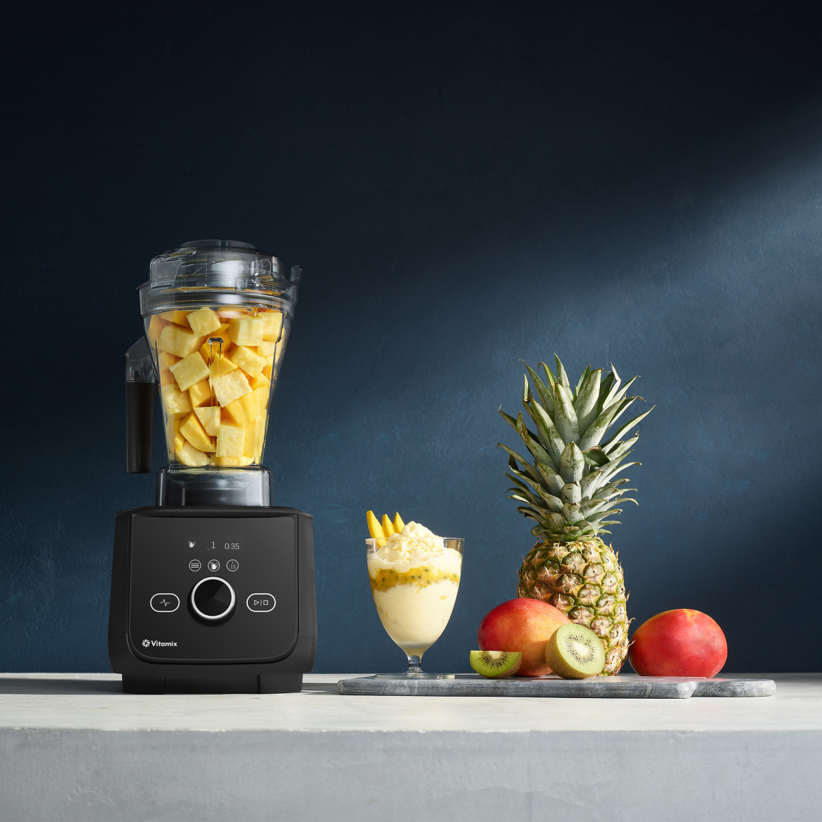 ascent x4 blender staged with frozen cocktail
