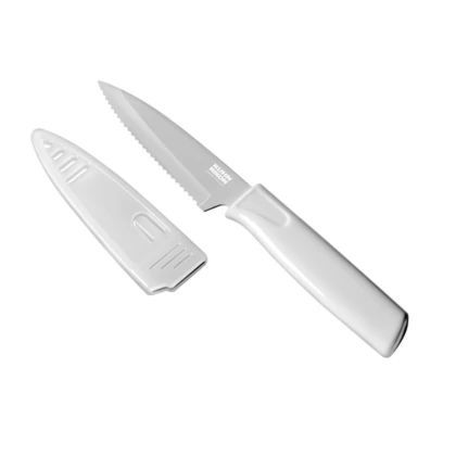 Kuhn Rikon Serrated Knife Colori, 4 inch, White