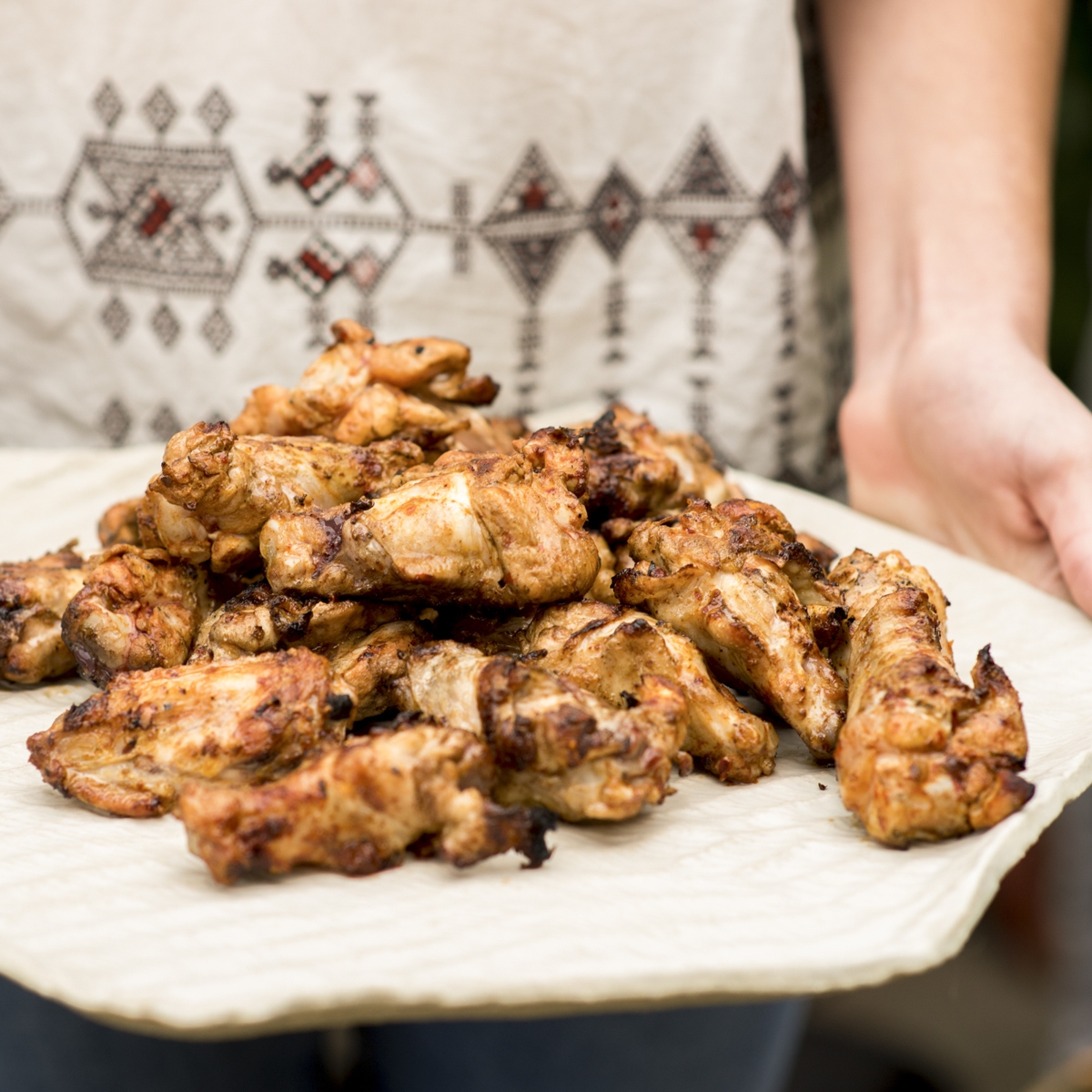 grilled chicken on plate with Shawarma