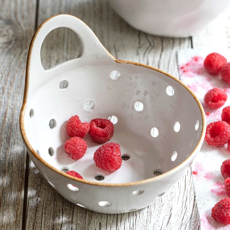 be home 64 59 yara stoneware colander basket with handle 800