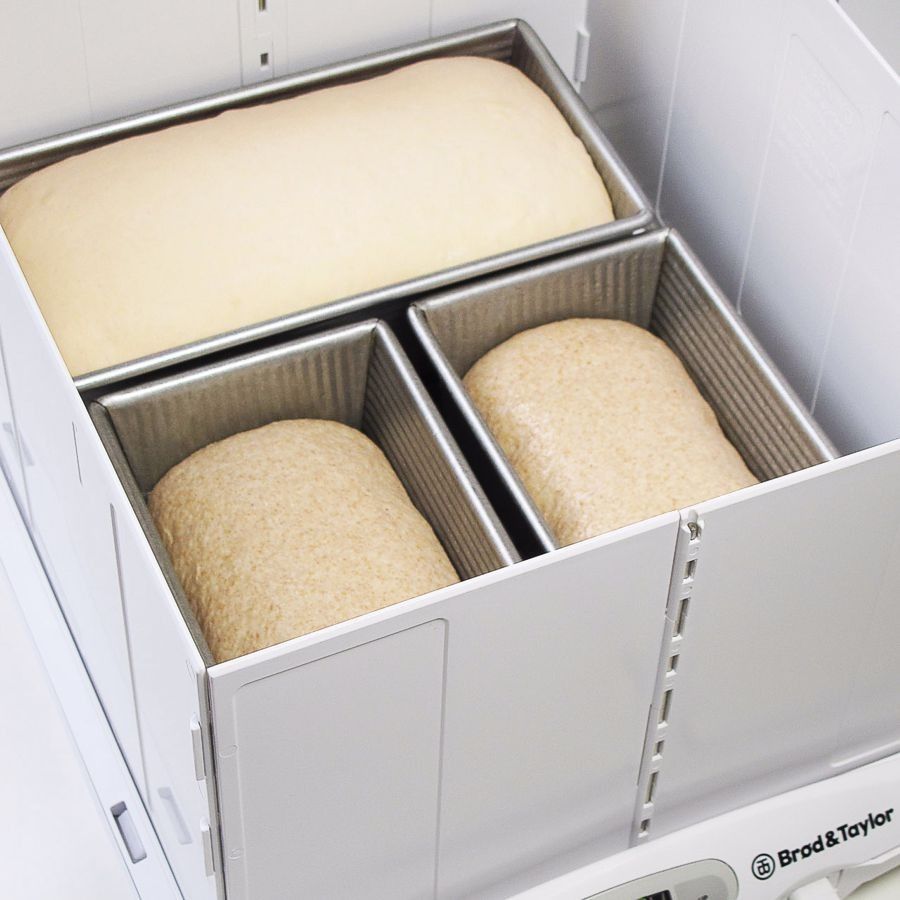 Three loaves in Brod and Taylor bread proofer