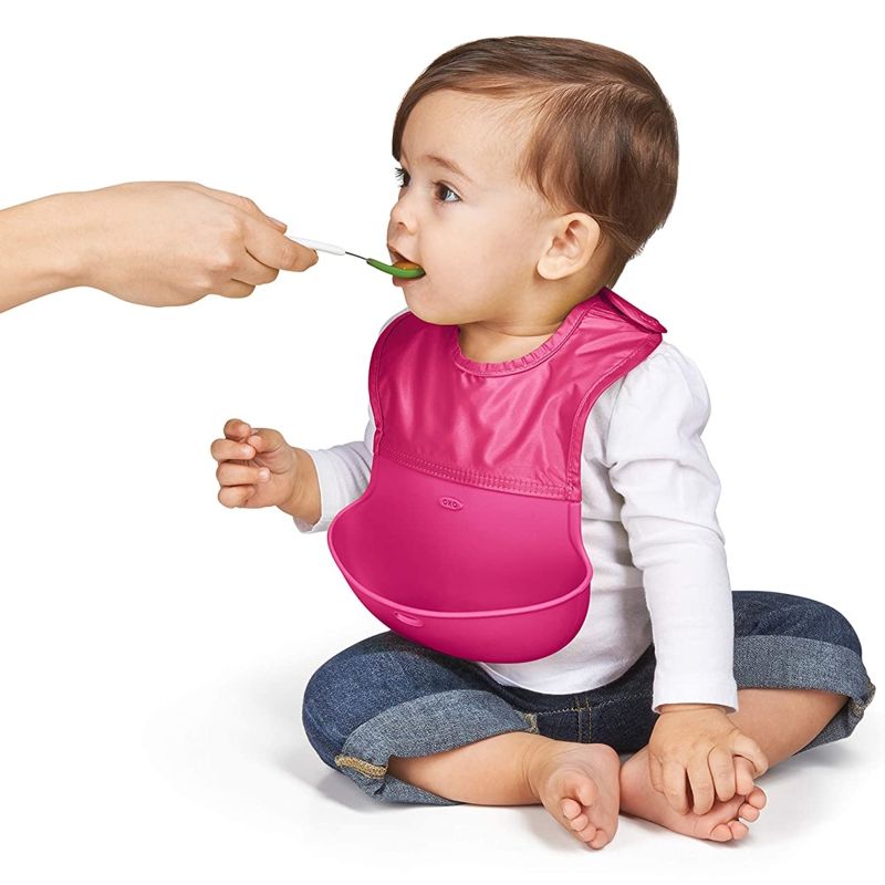 OXO Roll Up Bib, Pink
