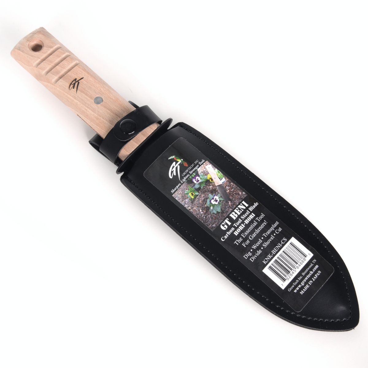 Hori Hori knife for gardening, carbon steal blade with sheath