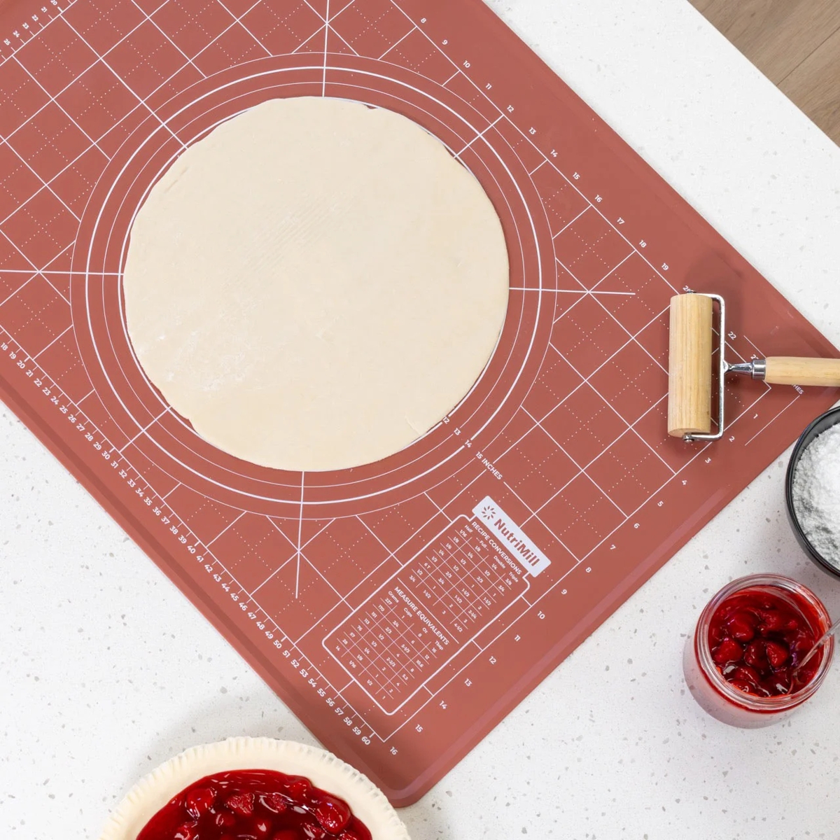 nutrimill silicone dough baking mat