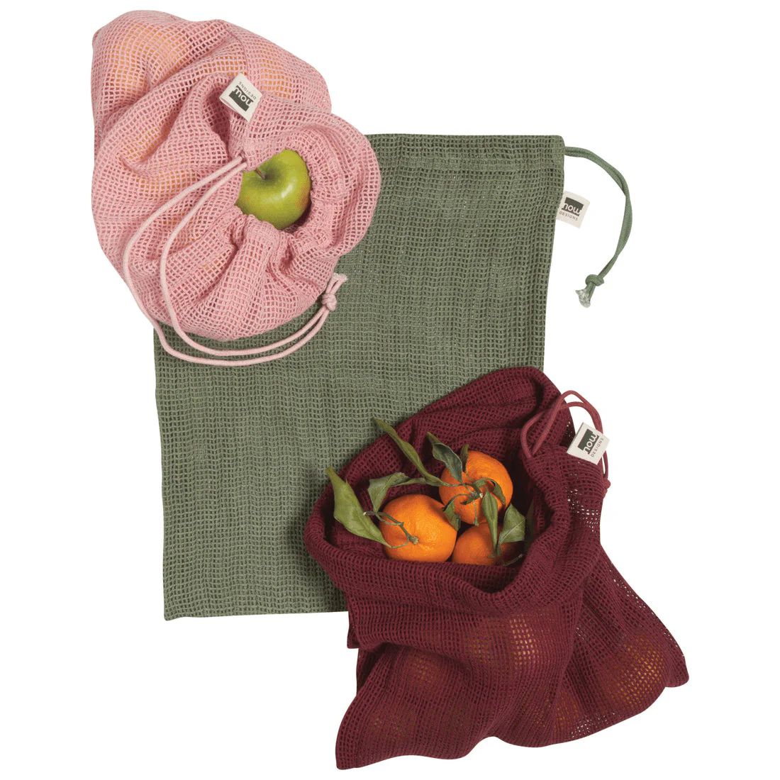 Le Marche Blush Mesh Produce Bags, Set of 3