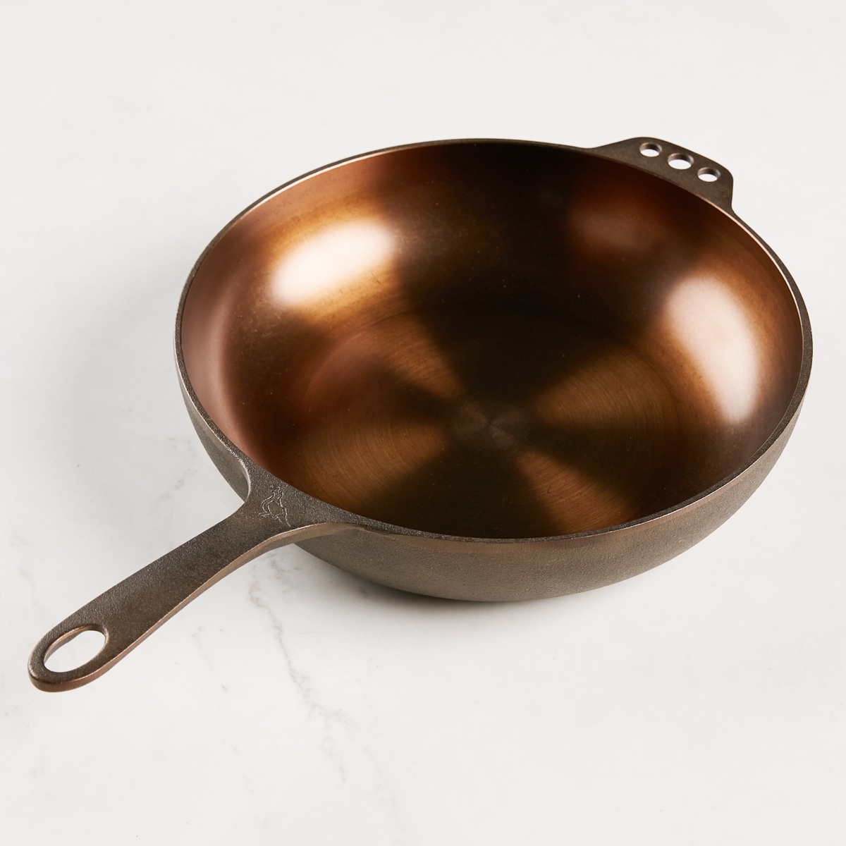 pre-seasoned deep cast iron skillet