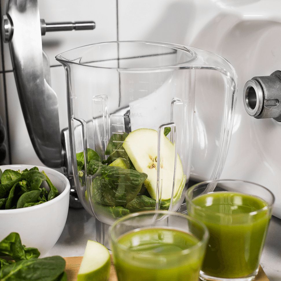 Smoothies in Ankarsrum mixer blender, 1209