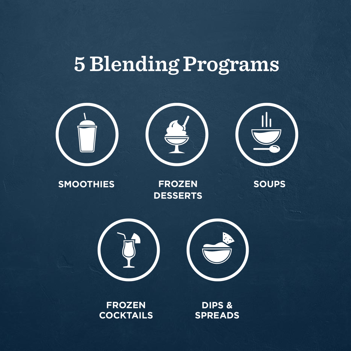 vitamix ascent X4 blending programs: smoothies, frozen desserts, soups, frozen cocktails & dips