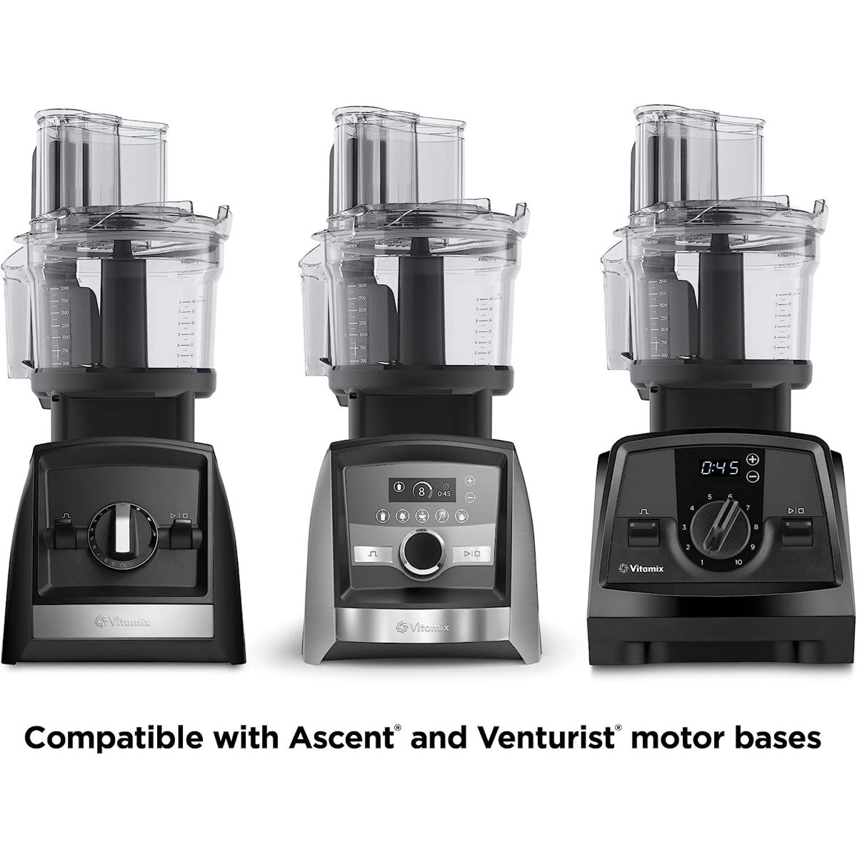12 cup food processor compatible with Ascent and Venturist series blenders