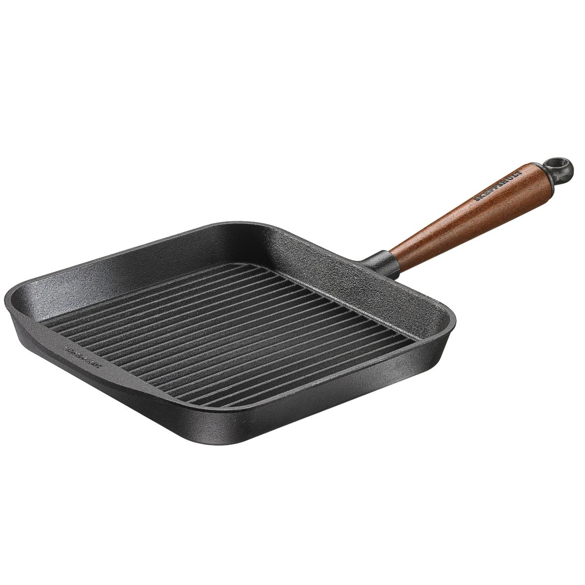 10" square grill pan w/beech wood handle