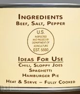 Canned Ground Beef ingredients