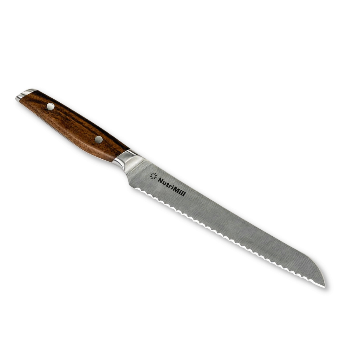 NutriMill NutriMill Bread Knife w/ Walnut Handle, 8 inch; quality from PHG.