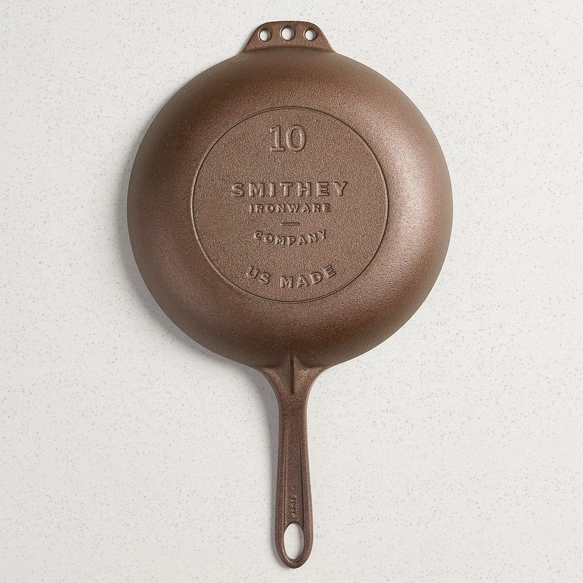 round bottom of 10 inch cast iron chef skillet