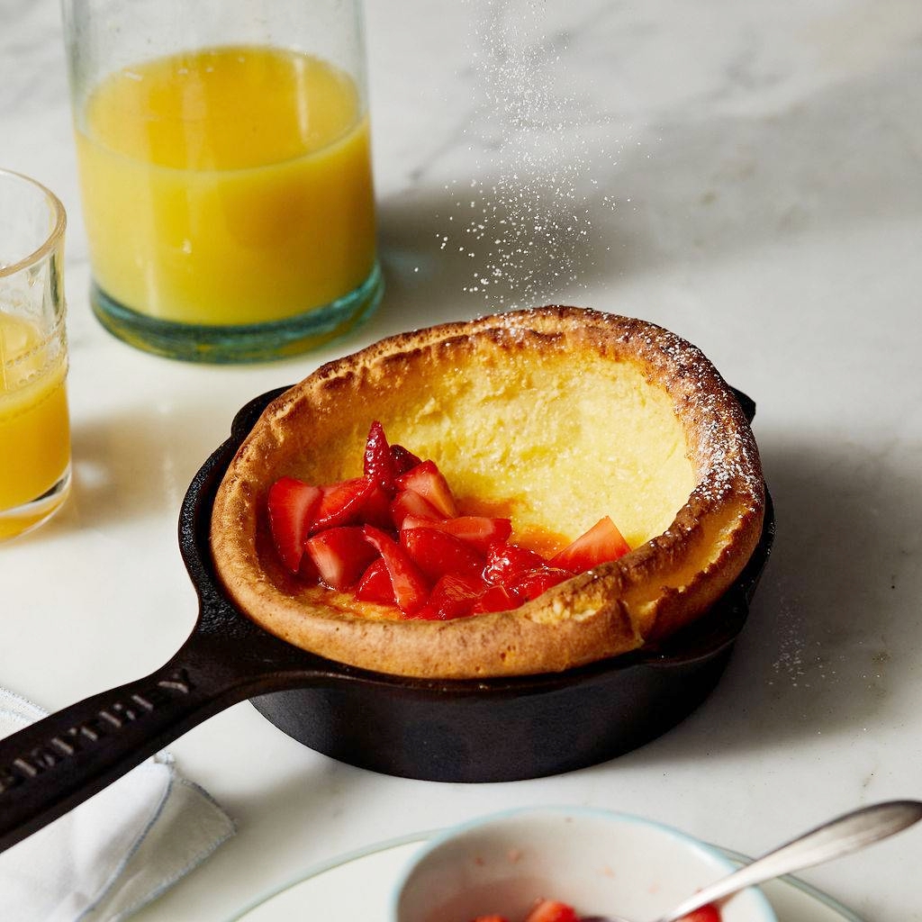 6 inch skillet with strawberry puff