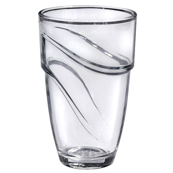 12.62 oz wave detail glass