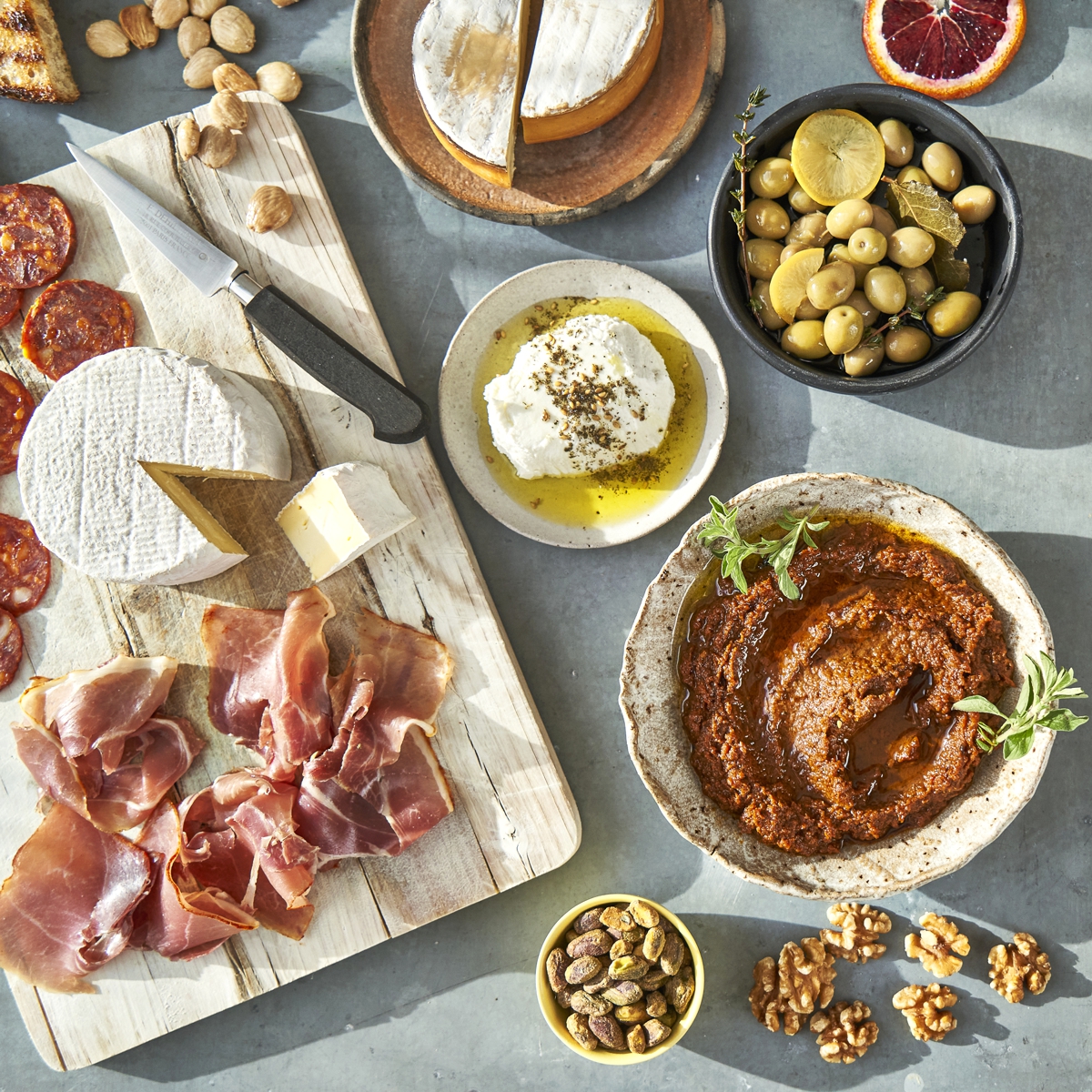 Villa Jerada Chermoula Spread on cracker board