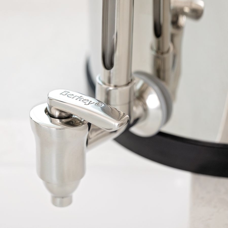 S/S Berkey Water View Spigot, 13 inch Closeup