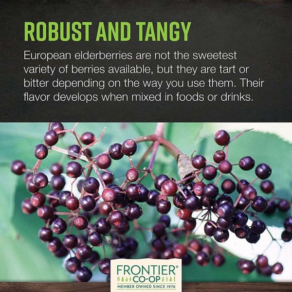 European elderberries are tart/bitter