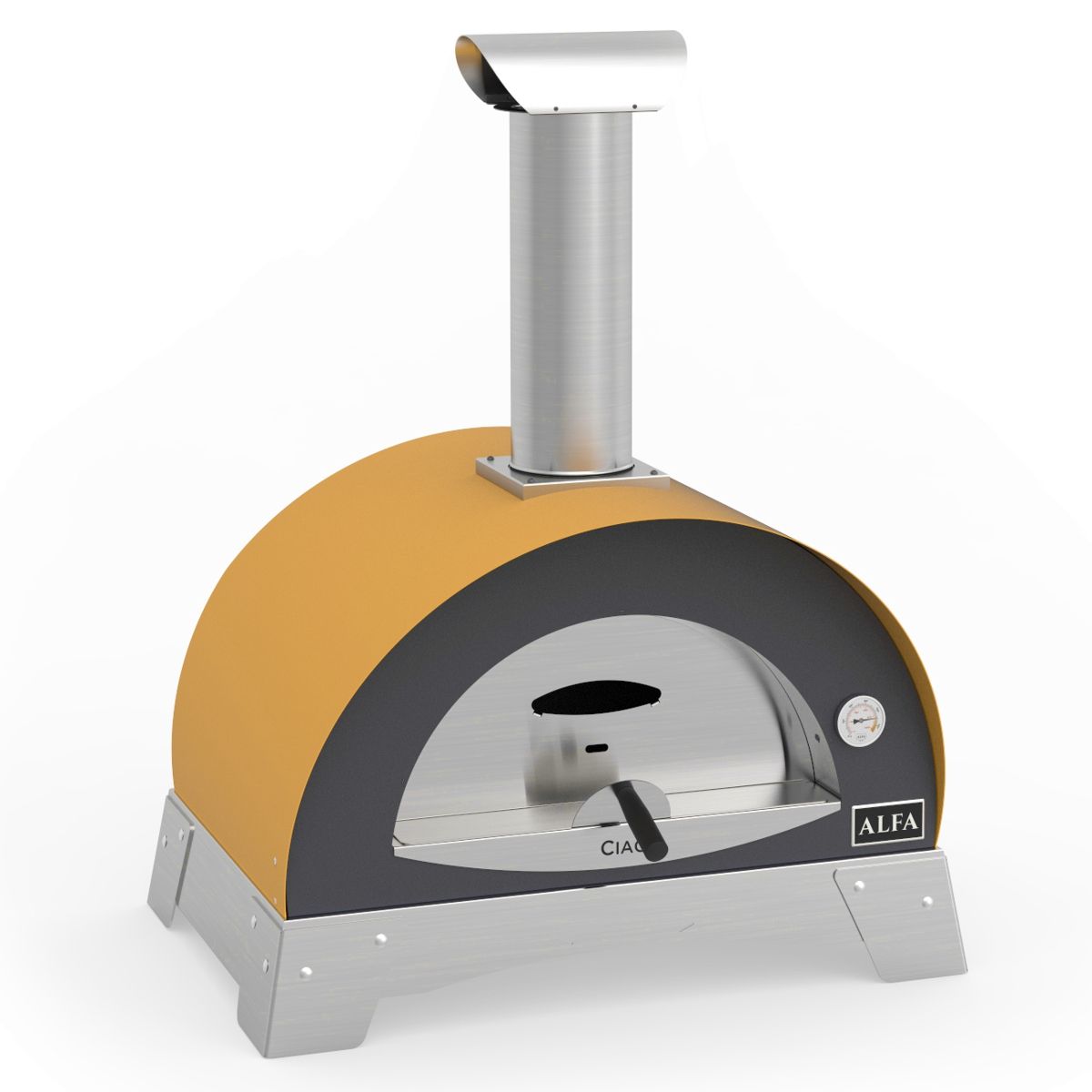 alfa ovens ciao yellow wood burning 1200
