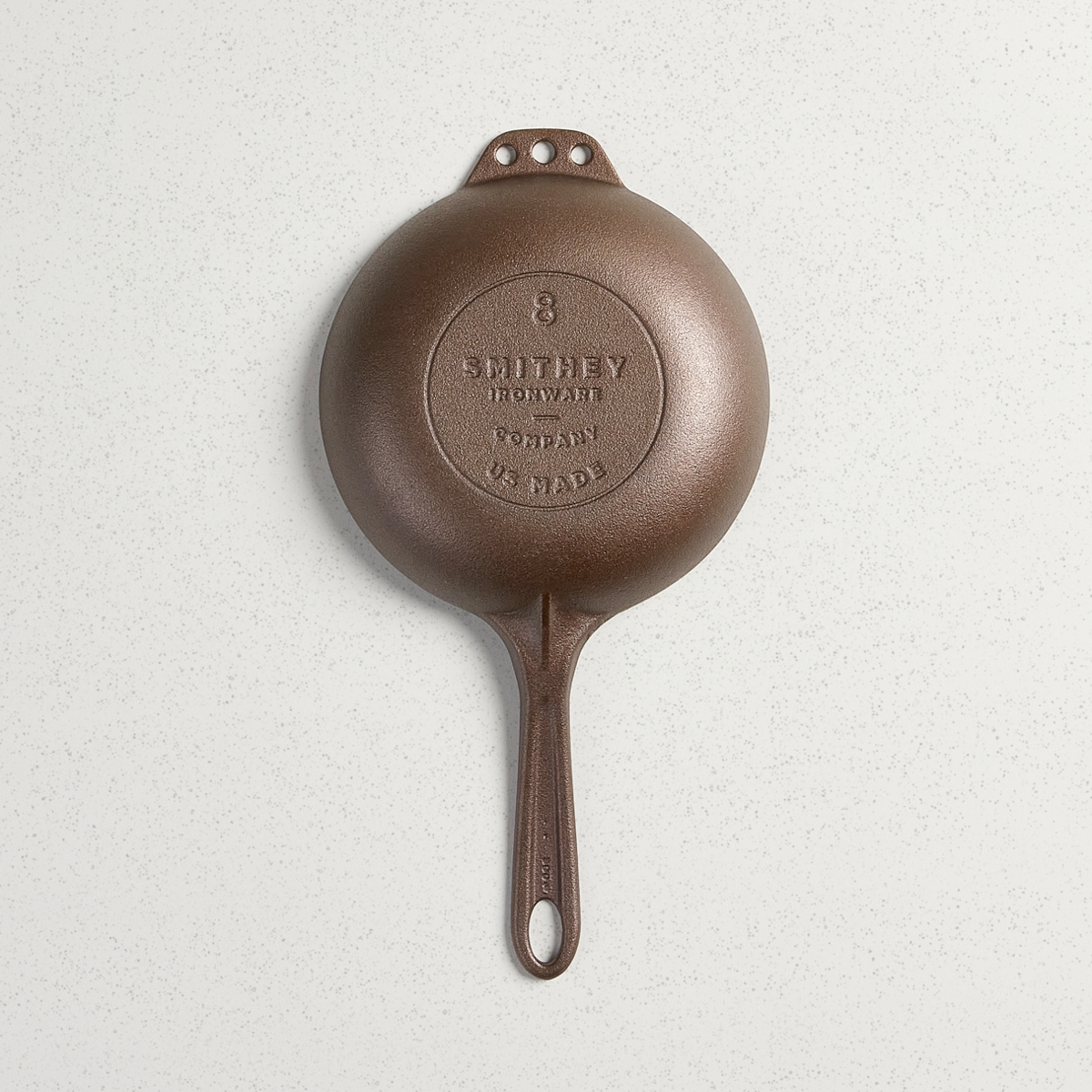 round bottom of 8 inch cast iron chef skillet