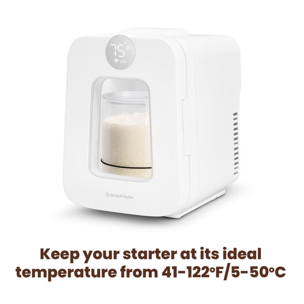 Temperature range of 41 to 122 degrees F