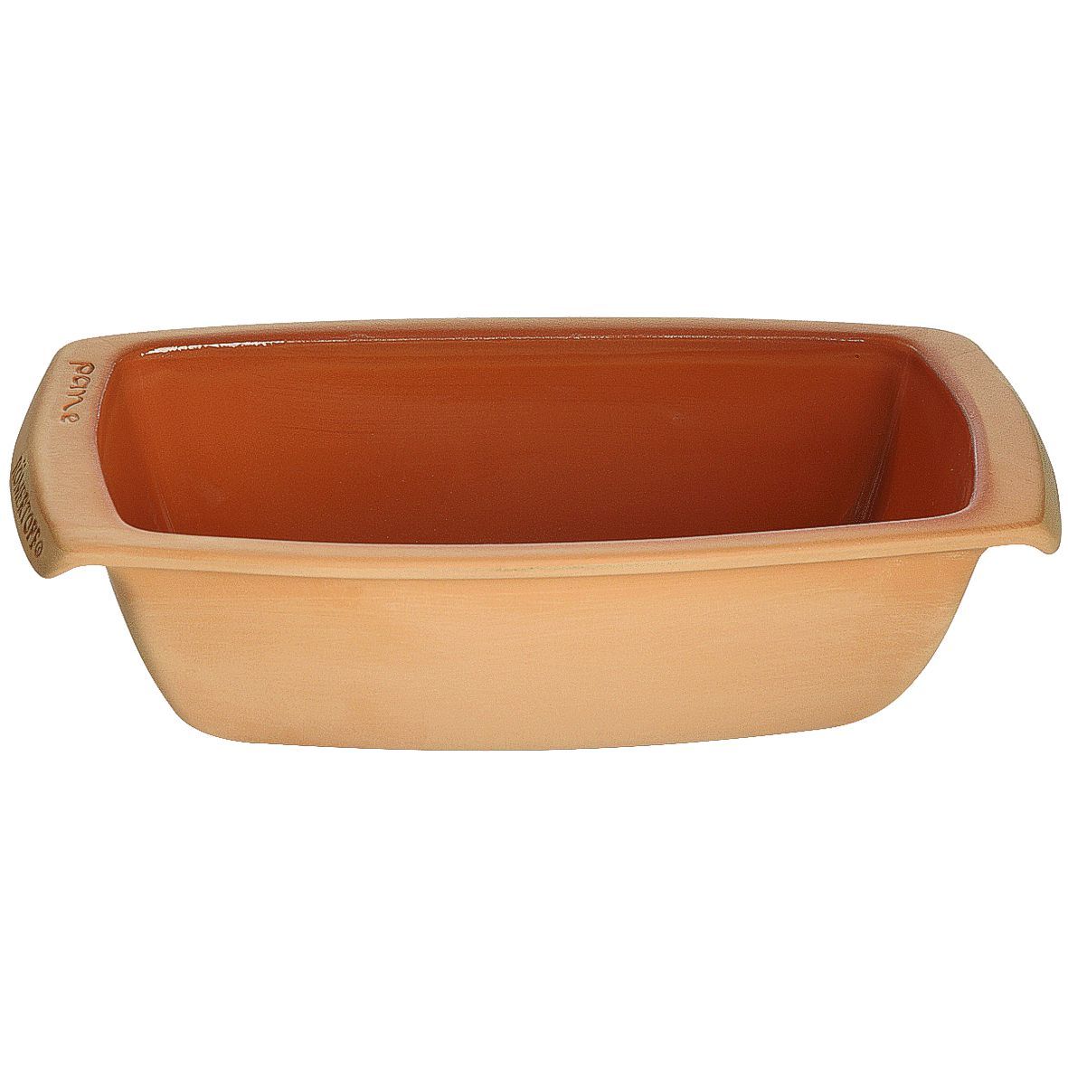 Rectangular Romertopf bread baker.