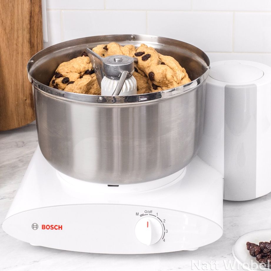 Bosch Universal Plus with ER2 stainless bowl, bread dough