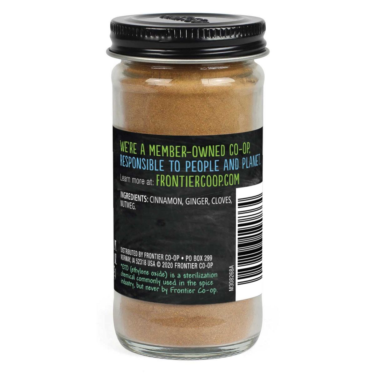 Frontier Co Op cinnamon, ginger, cloves, nutmeg blend