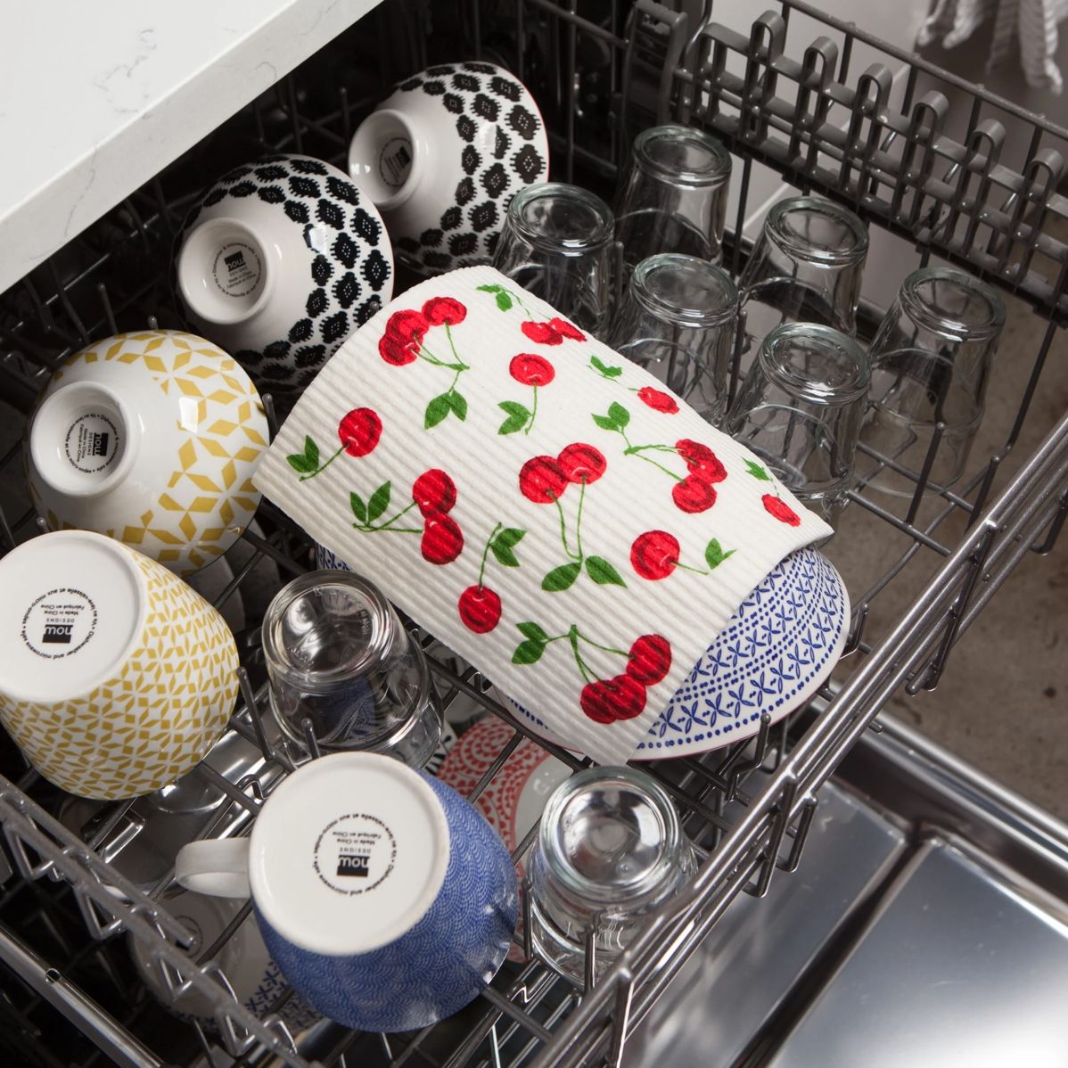 Swedish Dish Cloth, Cherries CBZW3