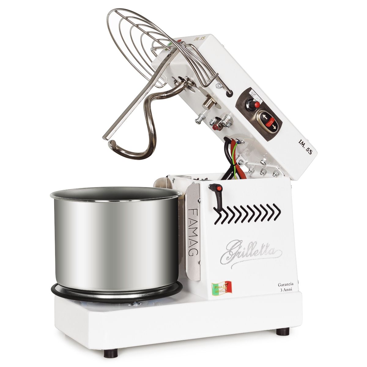 famag im 5s grilletta mixer tilting head arctic white 1200 1 1