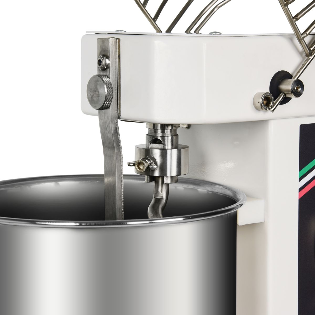Offset breaker bar & spiral dough hook in Spiralmac SV5 Royal Queen mixer 