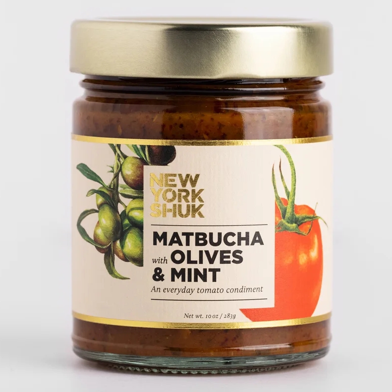 New York Shuk Matbucha with Olives & Mint, 10 oz.