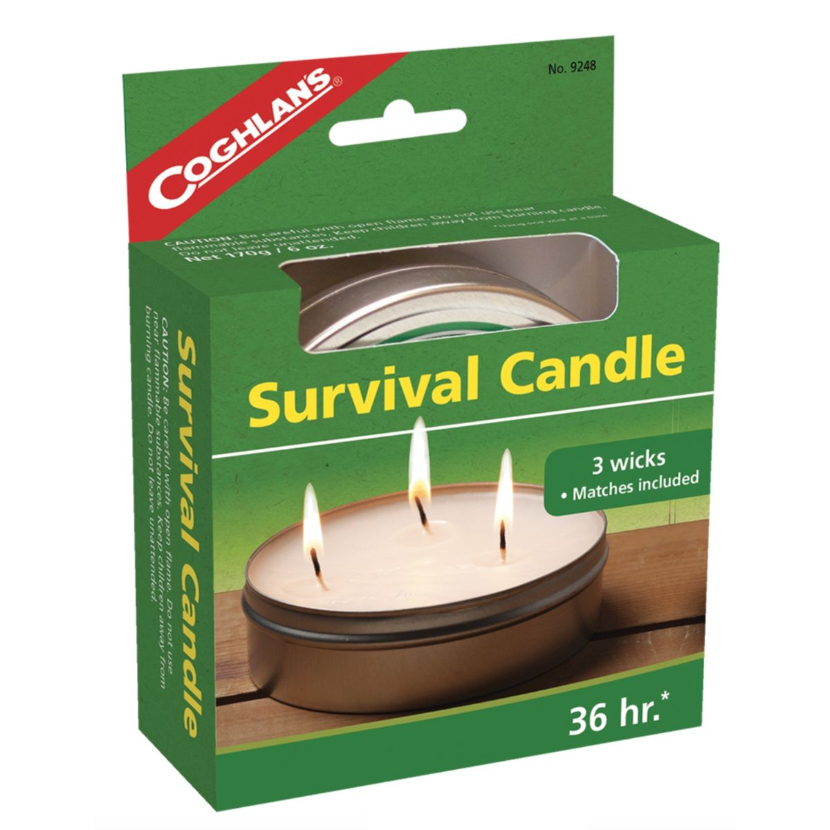coghlans 36 hour survival candle 3 wicks 1200