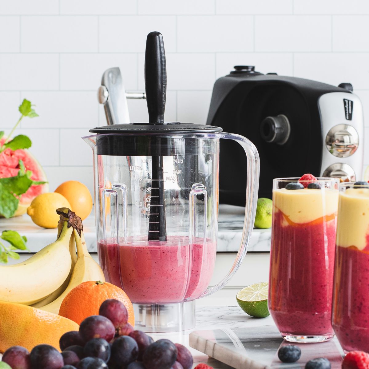 Blender with tamper for Ankarsrum mixer