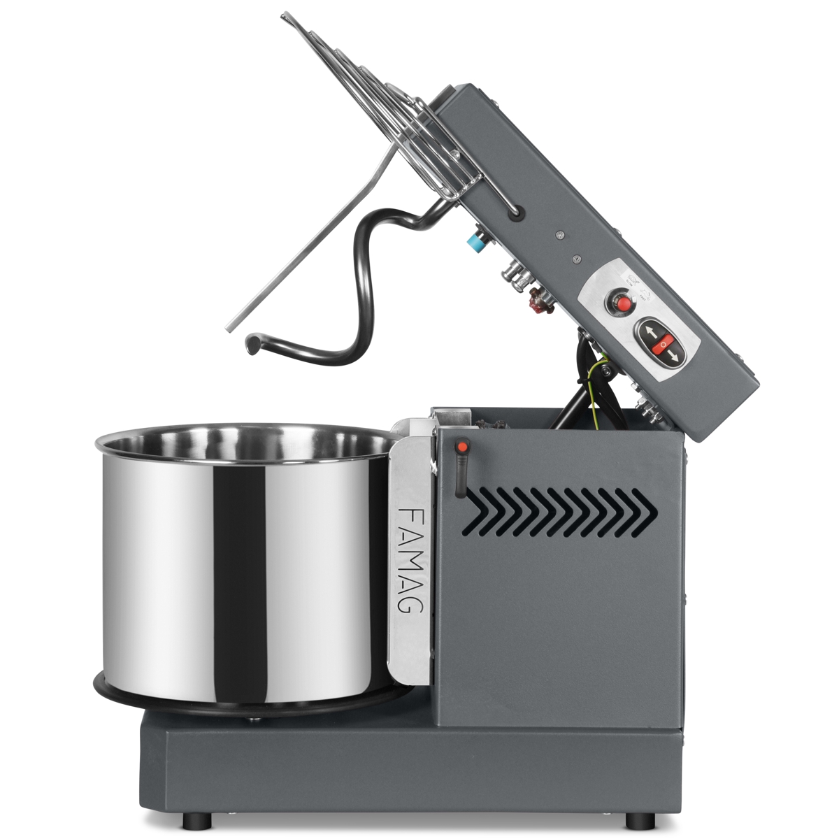 Famag IM-10S HH Mixer for High Hydration Dough, Dark Silver