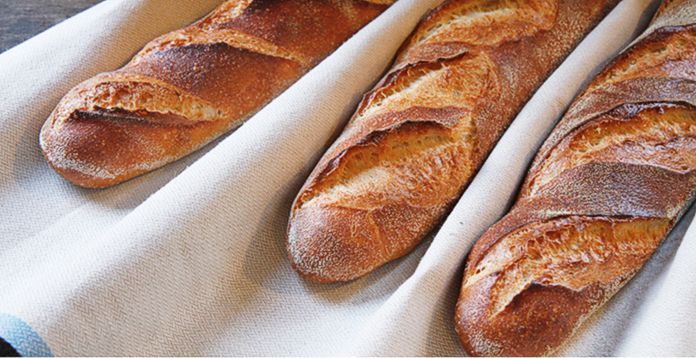 Baguettes baked in Haussler stone oven