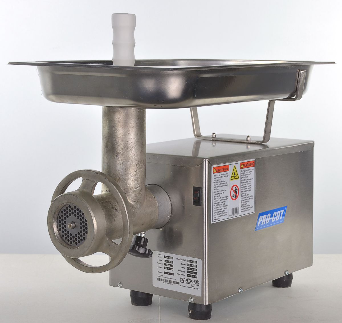 pro cut meat grinder clearance front angle 1200 5