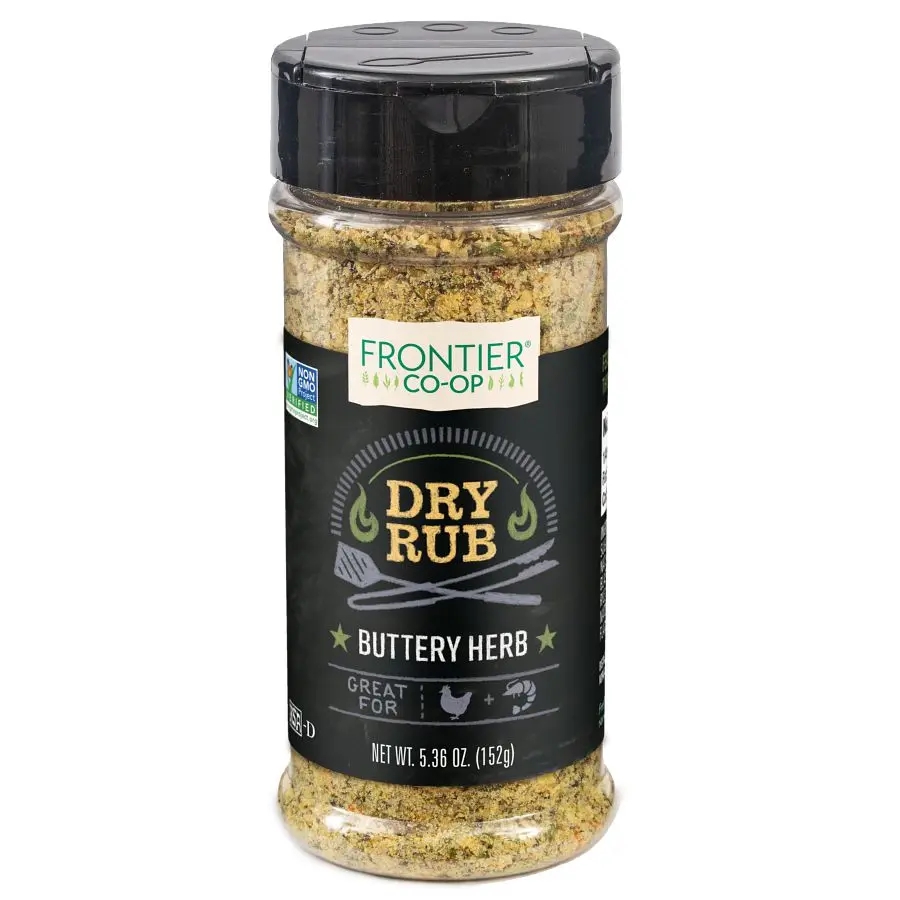 Frontier Coop Buttery Herb Dry Rub in bottle