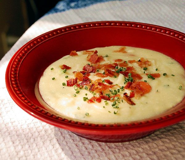 Soup made with potato flakes