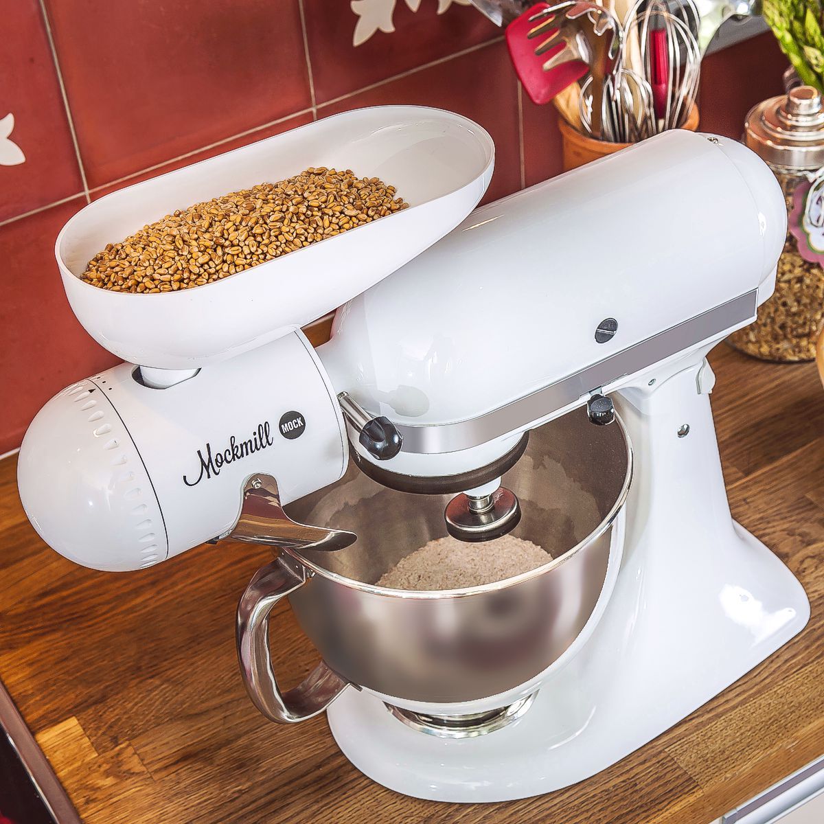 Mockmill stand mixer attachment grain mill