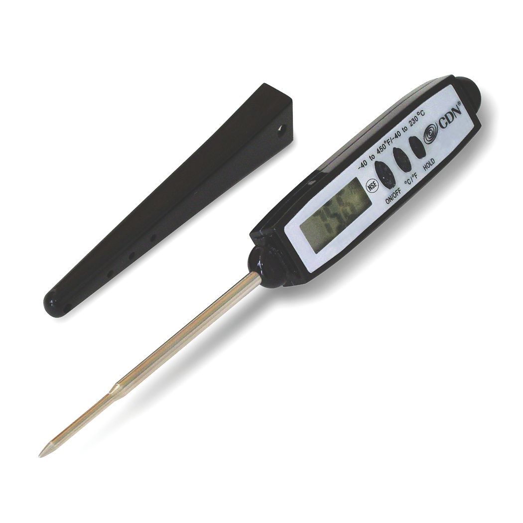 cdn dt450x b pro accurate pocket thermometer black 1050