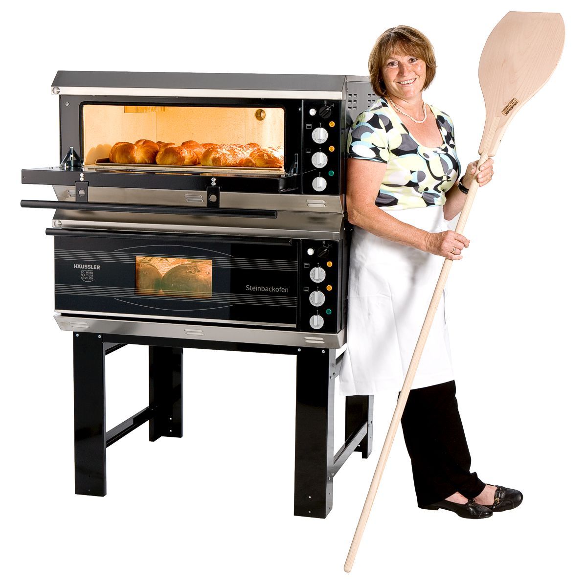 haussler stone oven artisan bread pizza ino 2004 two shelves 1200