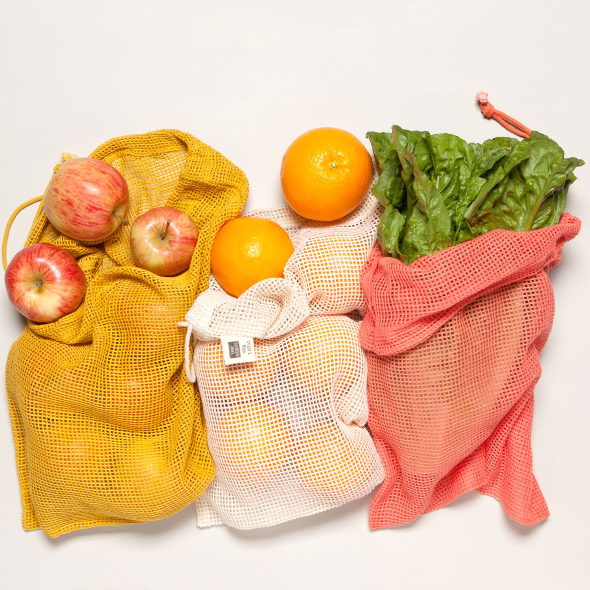 Le Marche Coral Mesh Produce Bags, Set of 3