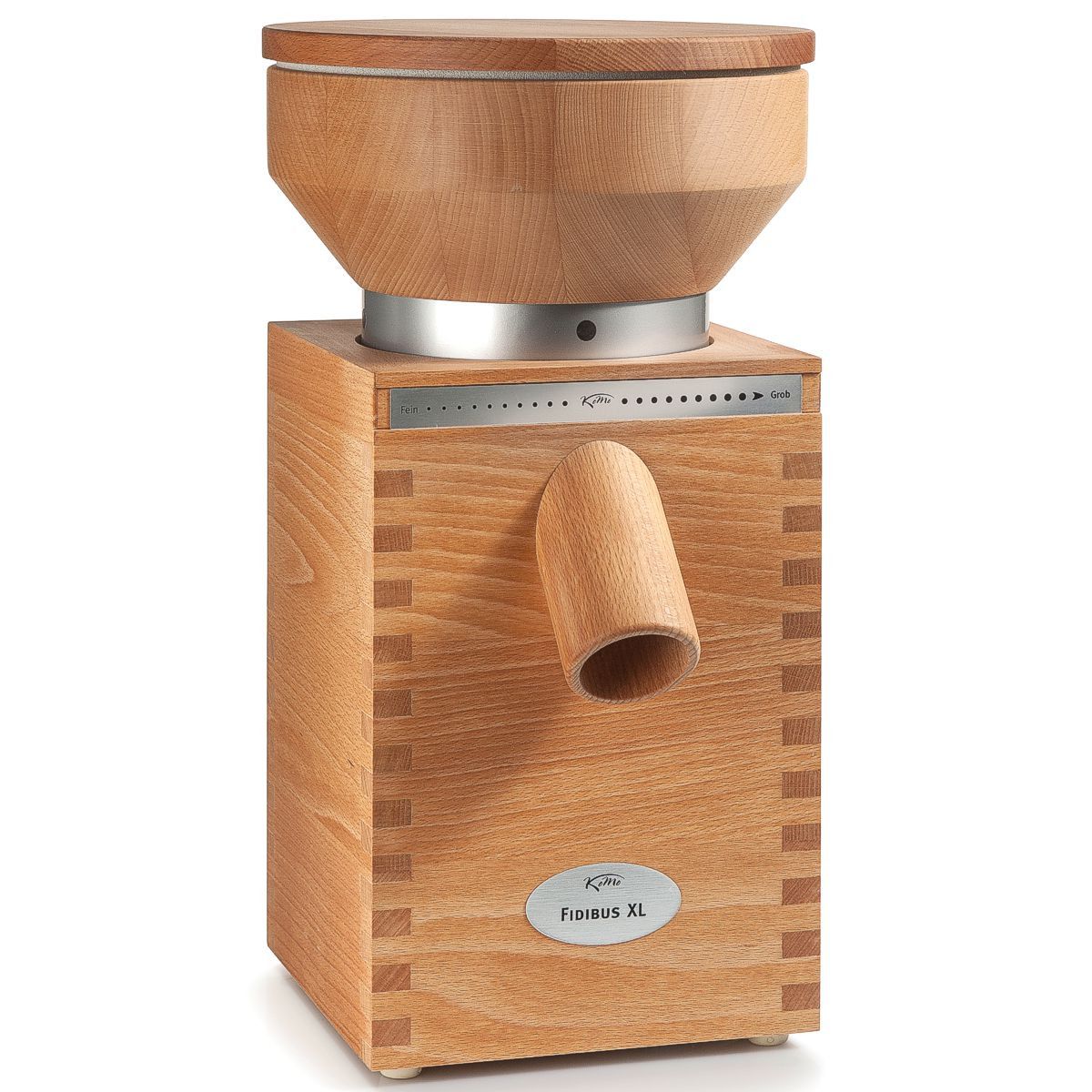 KoMo XL grain mill made in Austria, beechwood