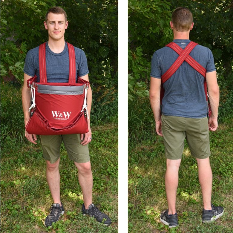 Wells & Wade Apple Picking Bag/Bucket on 5' 11" model