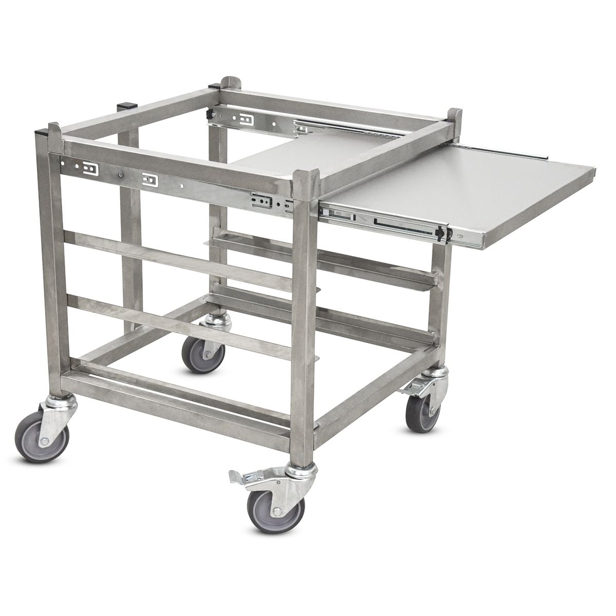 Cart shelf slides out